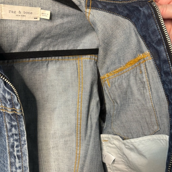 Rag & Bone Denim & Leather Jacket - Picture 7 of 9